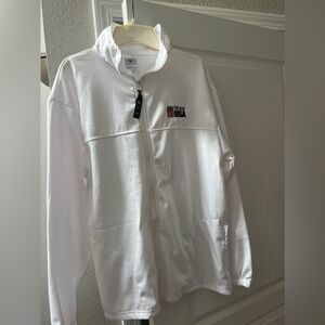 White Team USA zip up
